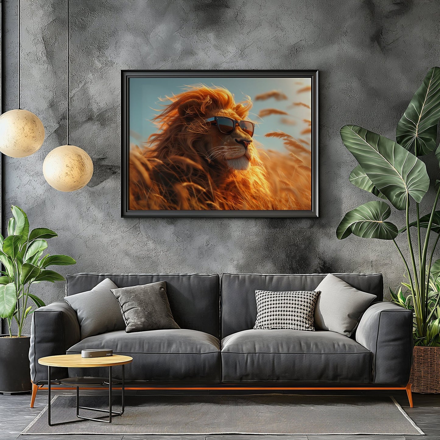 Chill Lion with Sunglasses, High Quality Digital Download - Luxuria Canvas