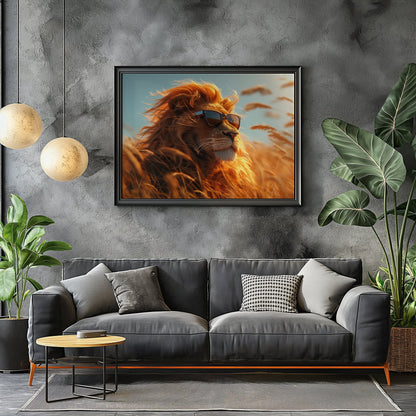 Chill Lion with Sunglasses, High Quality Digital Download - Luxuria Canvas