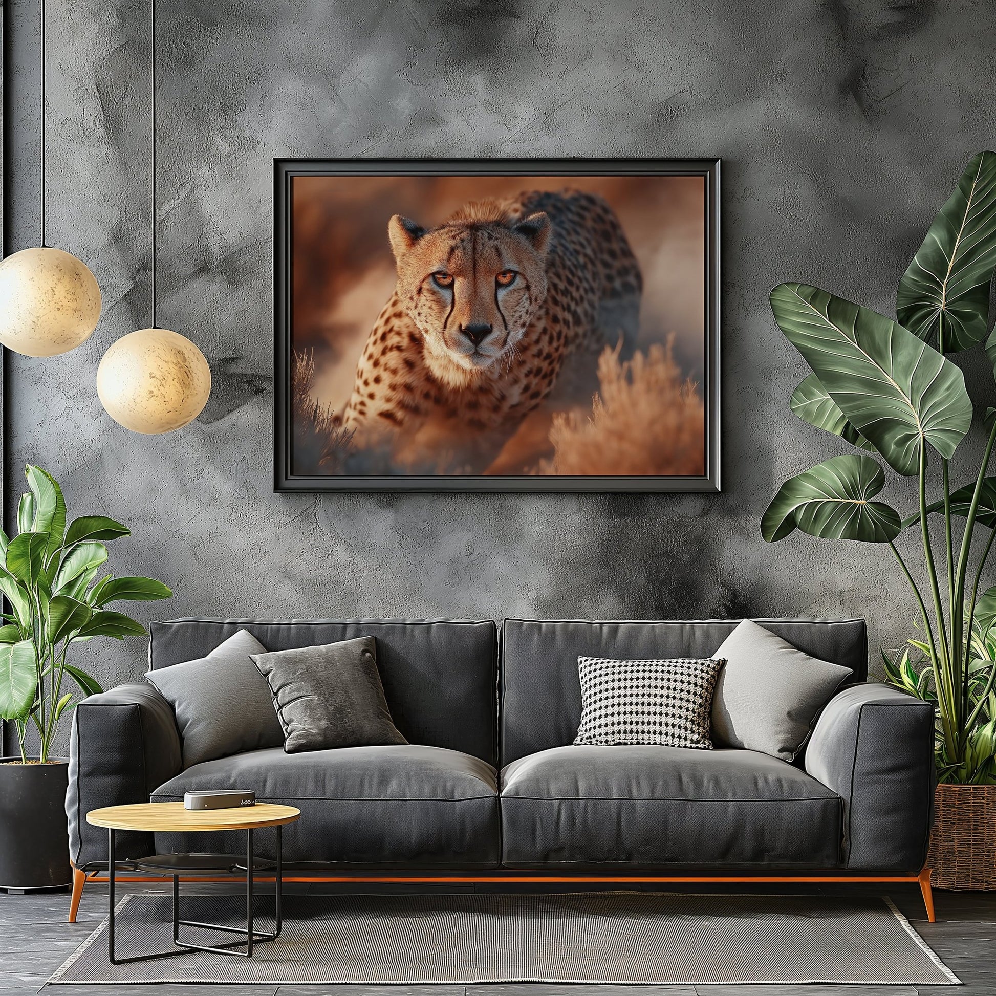Cheetah Focused Chase, High Quality Digital Download - Luxuria Canvas