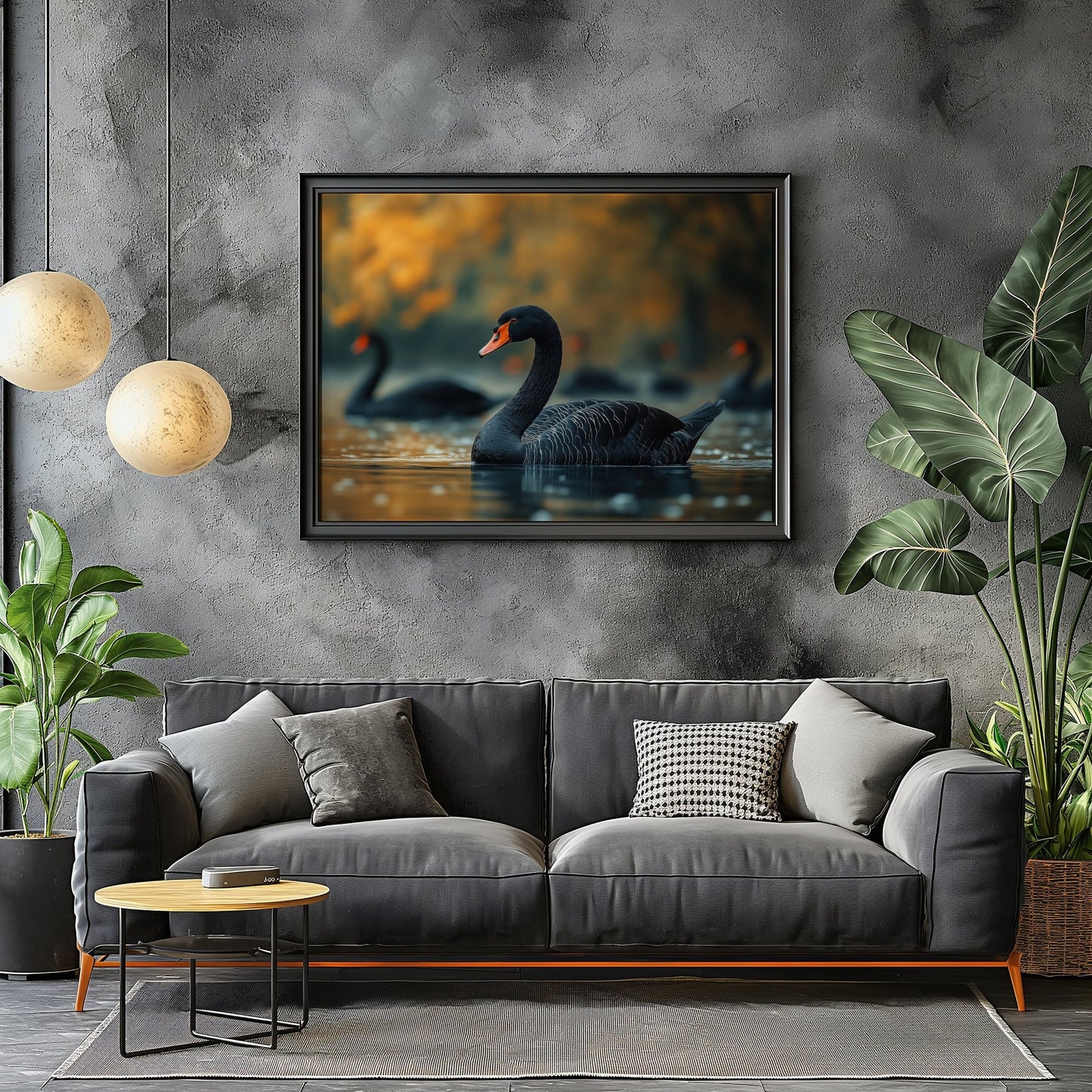 Black Swan Digital Art Download - Luxuria Canvas
