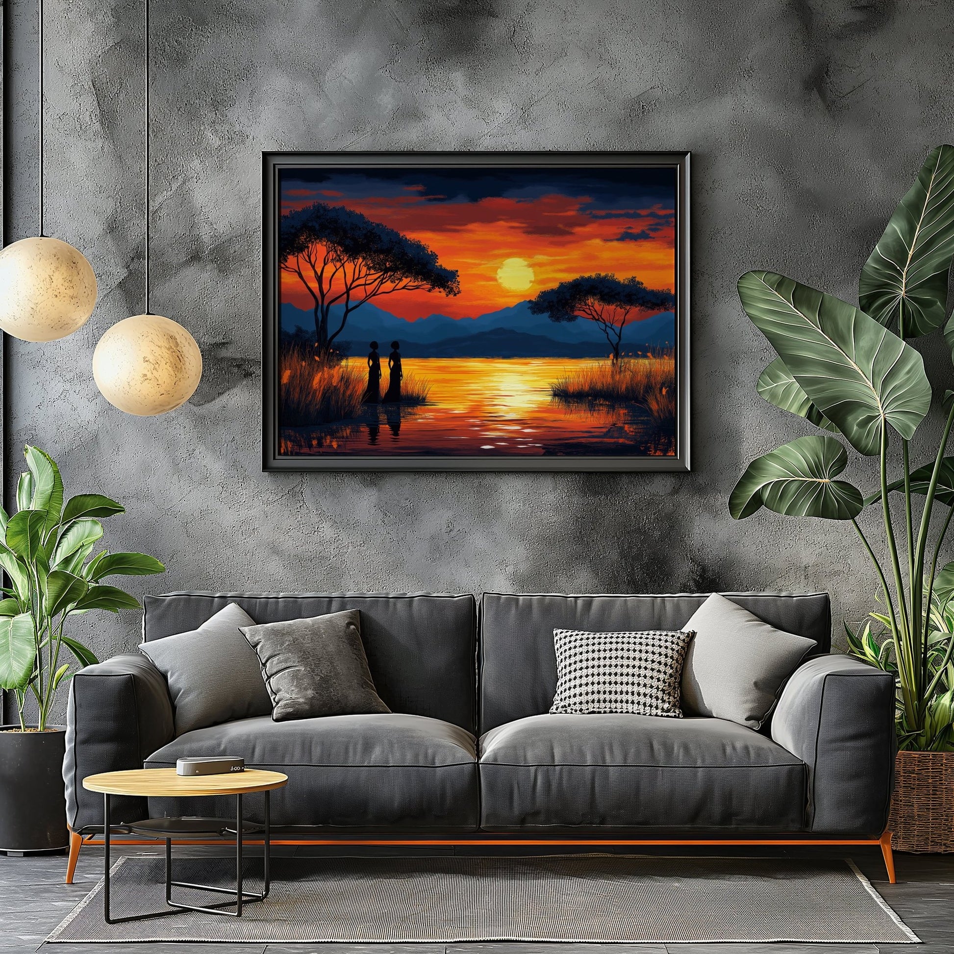 African Woman Riverside, High Quality Digital Download - Luxuria Canvas