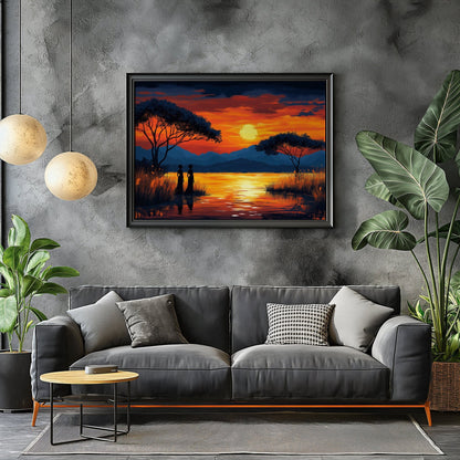 African Woman Riverside, High Quality Digital Download - Luxuria Canvas