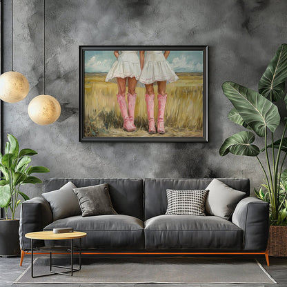 Cowgirls Pink Boots, High Quality Digital Download - Luxuria Canvas