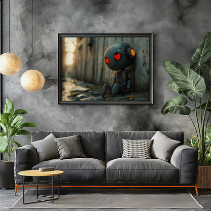Sad Robot Digital Art Download - Luxuria Canvas