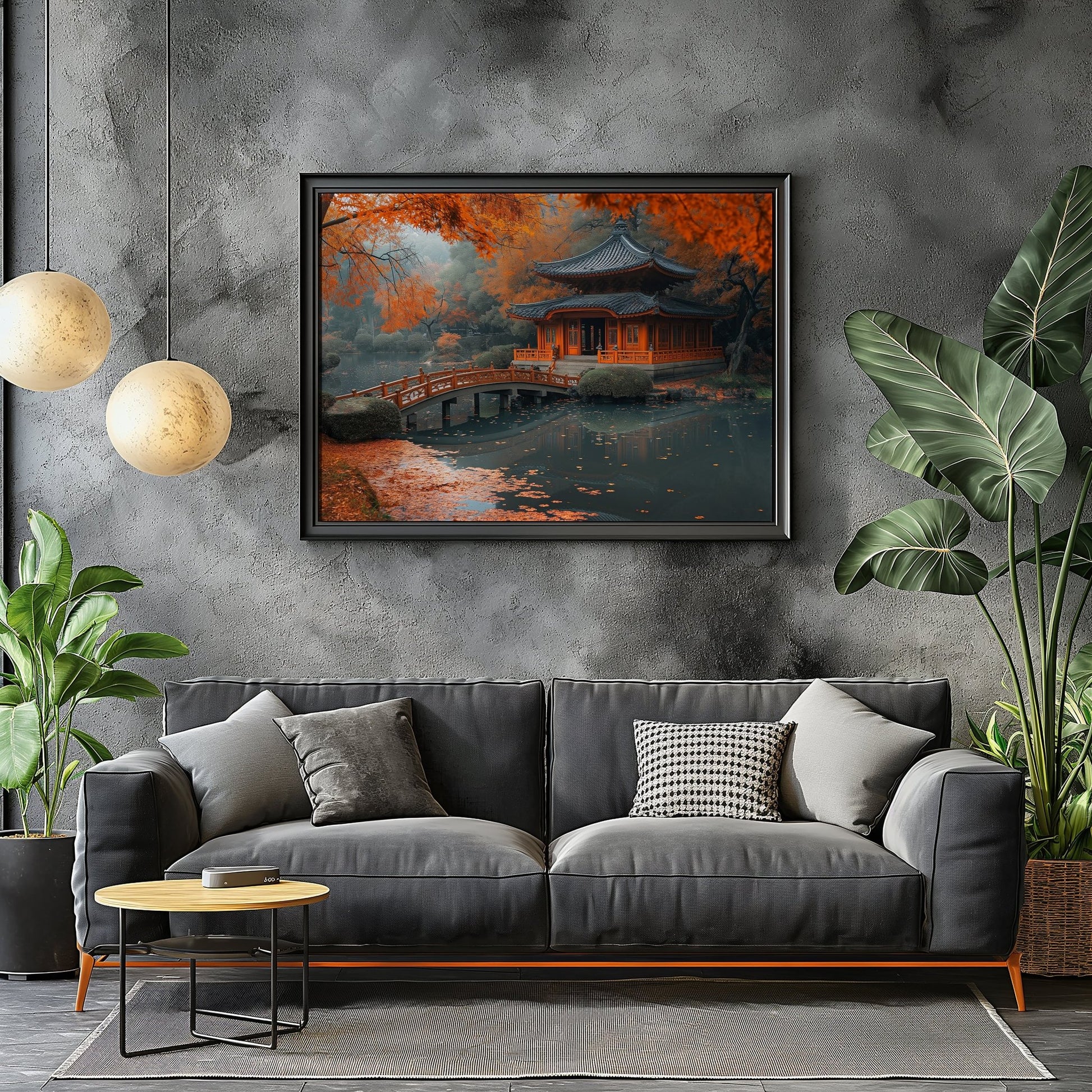 Pagoda on a Pond Digital Art Download - Luxuria Canvas