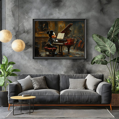 Pianist Mickey Digital Art Download - Luxuria Canvas