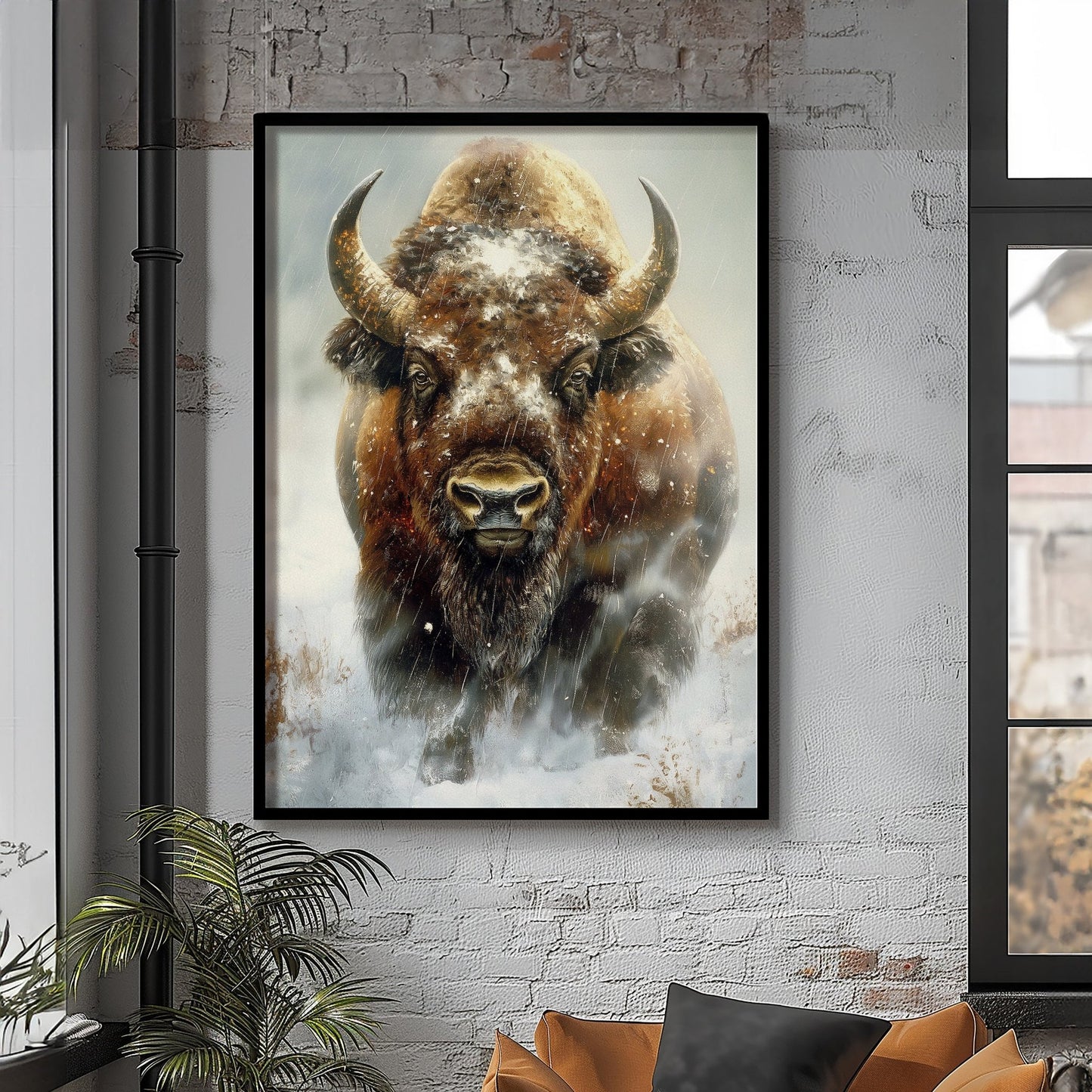 Bison Portrait Digital Art Download - Luxuria Canvas