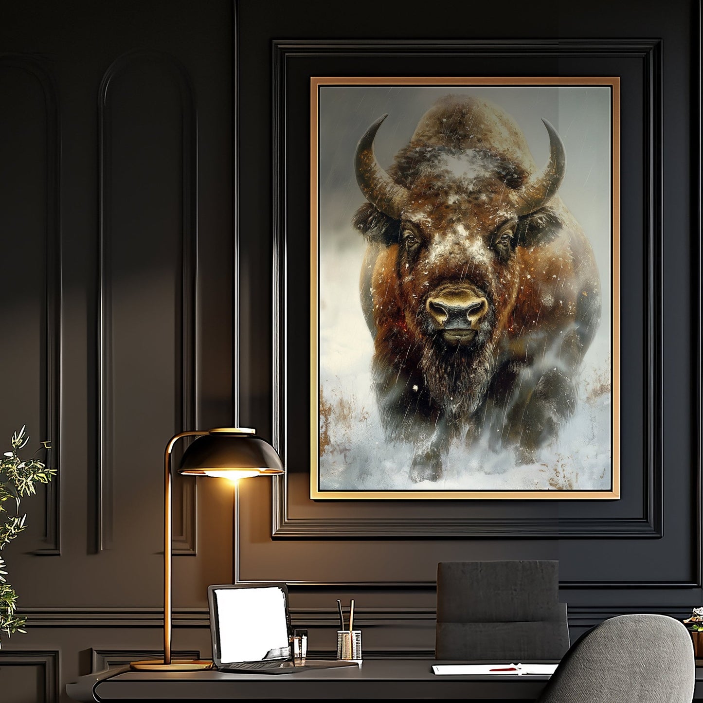 Bison Portrait Digital Art Download - Luxuria Canvas
