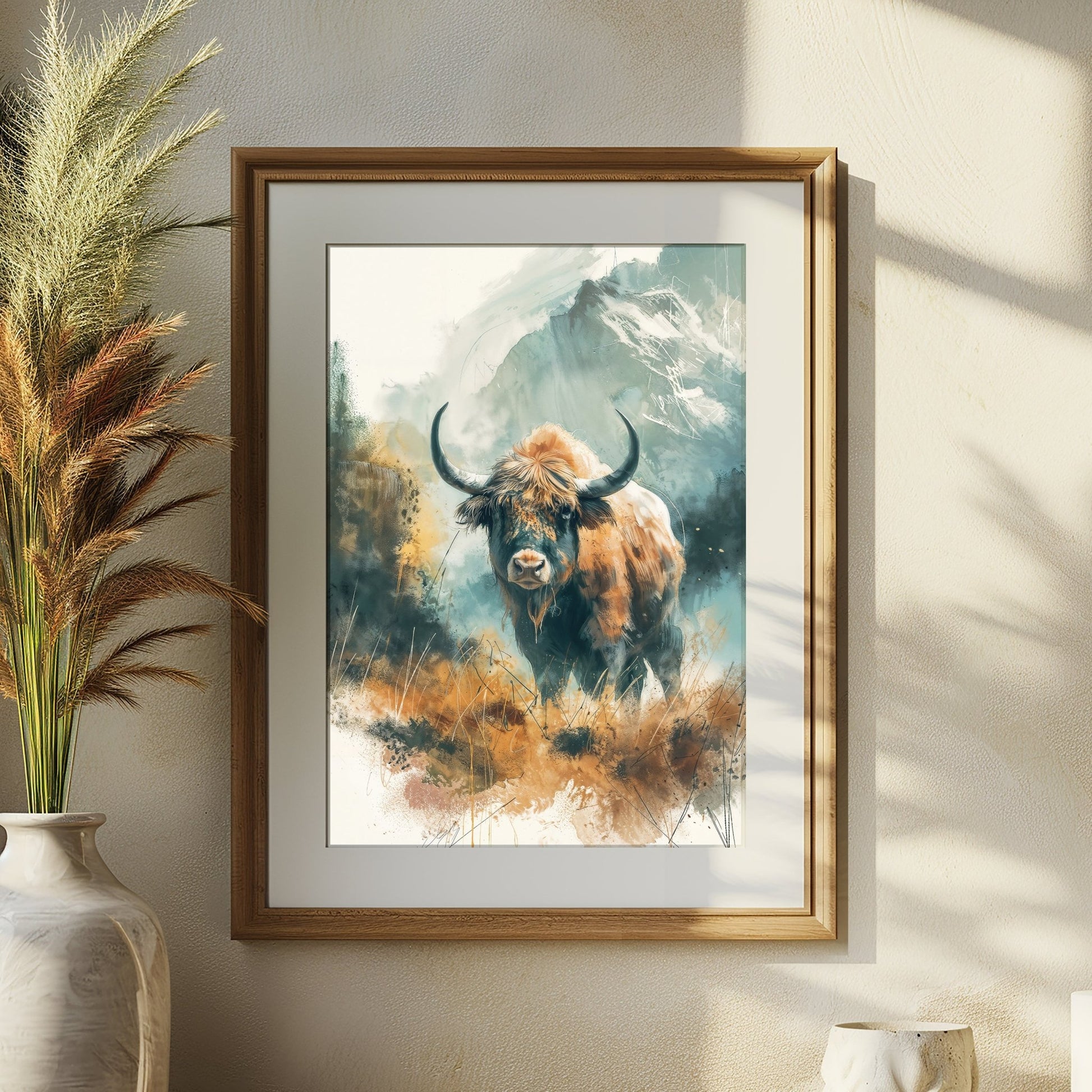 Yak Watercolor Digital Art Download - Luxuria Canvas