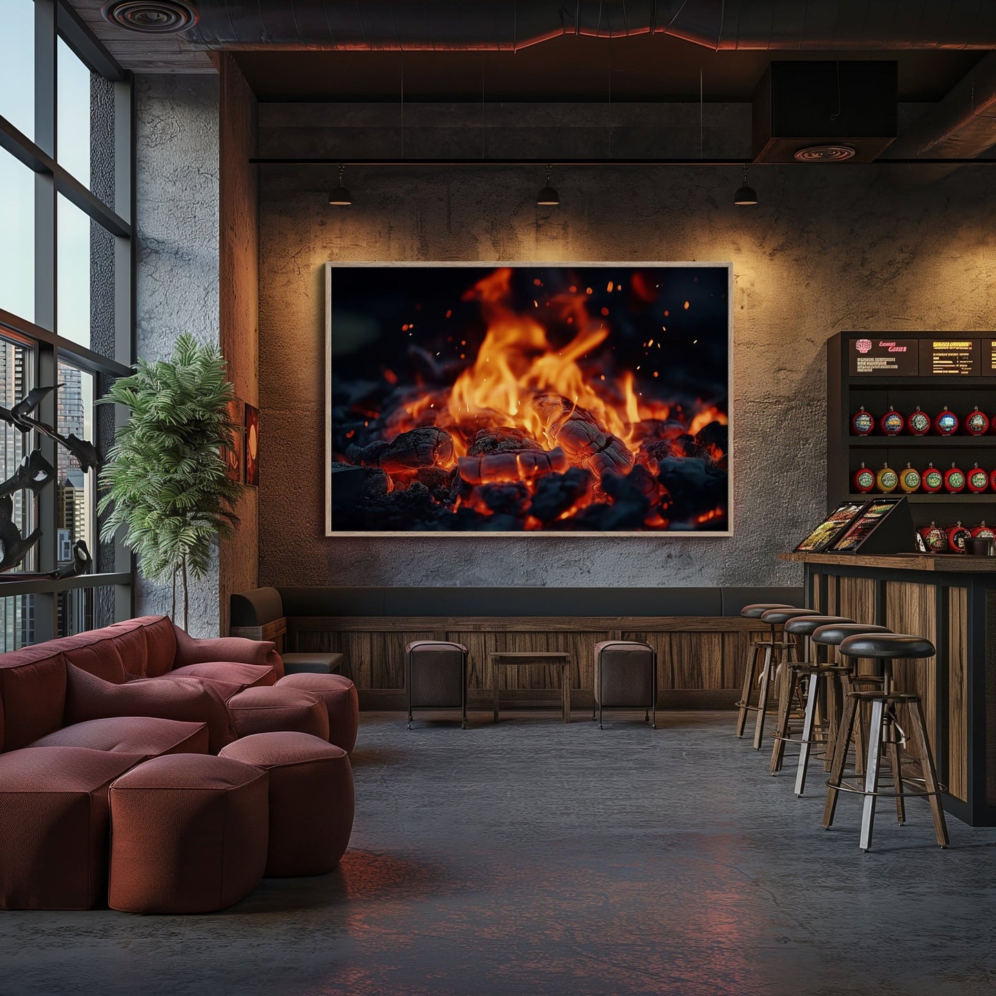 Campfire Flame Digital Art Download - Luxuria Canvas