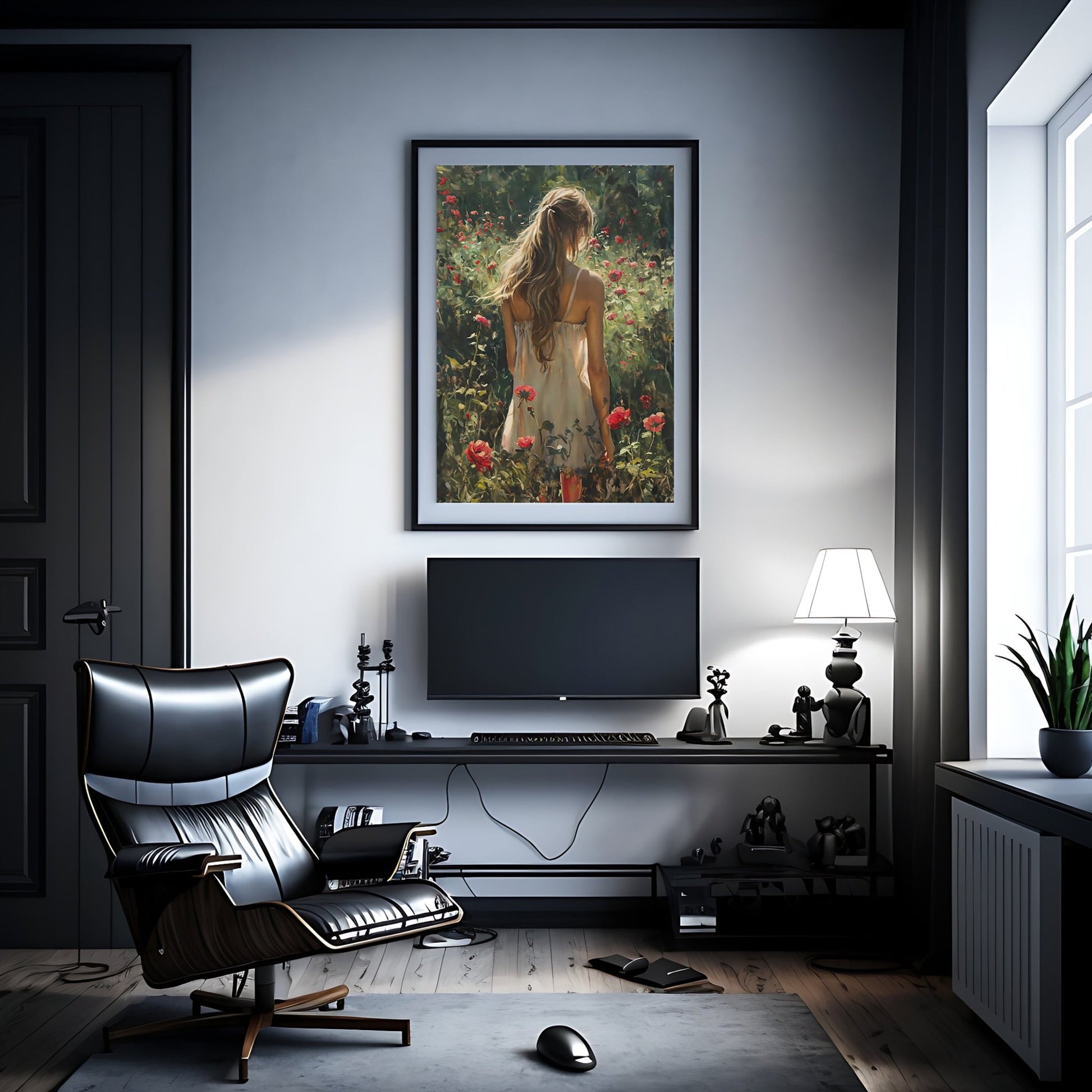 Girl in Garden, High Quality Digital Download - Luxuria Canvas