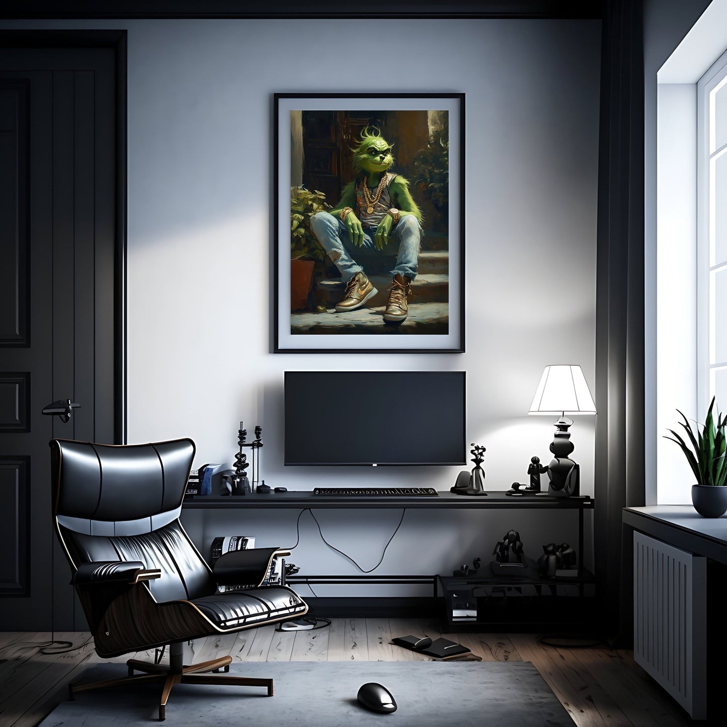 Street Punk Grinch Digital Art Download - Luxuria Canvas