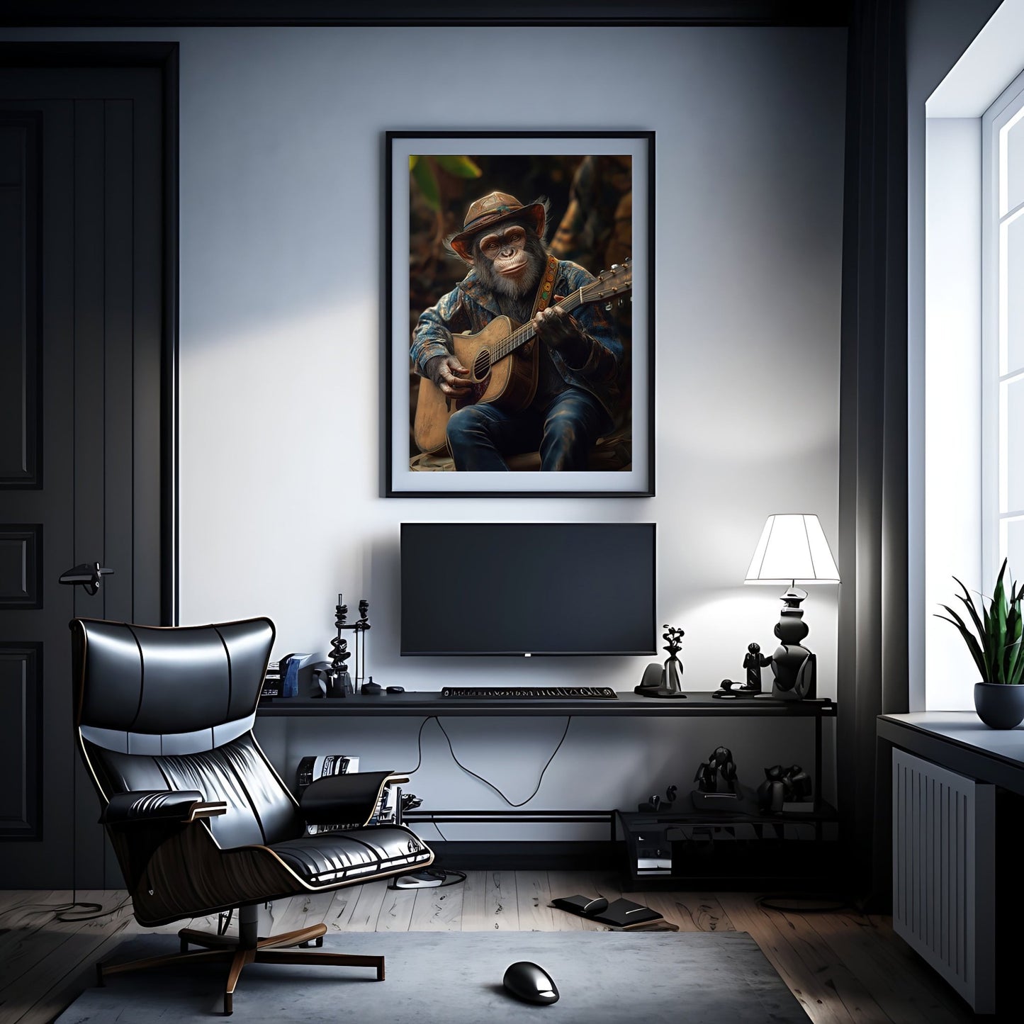 Country Monkey Digital Art Download - Luxuria Canvas