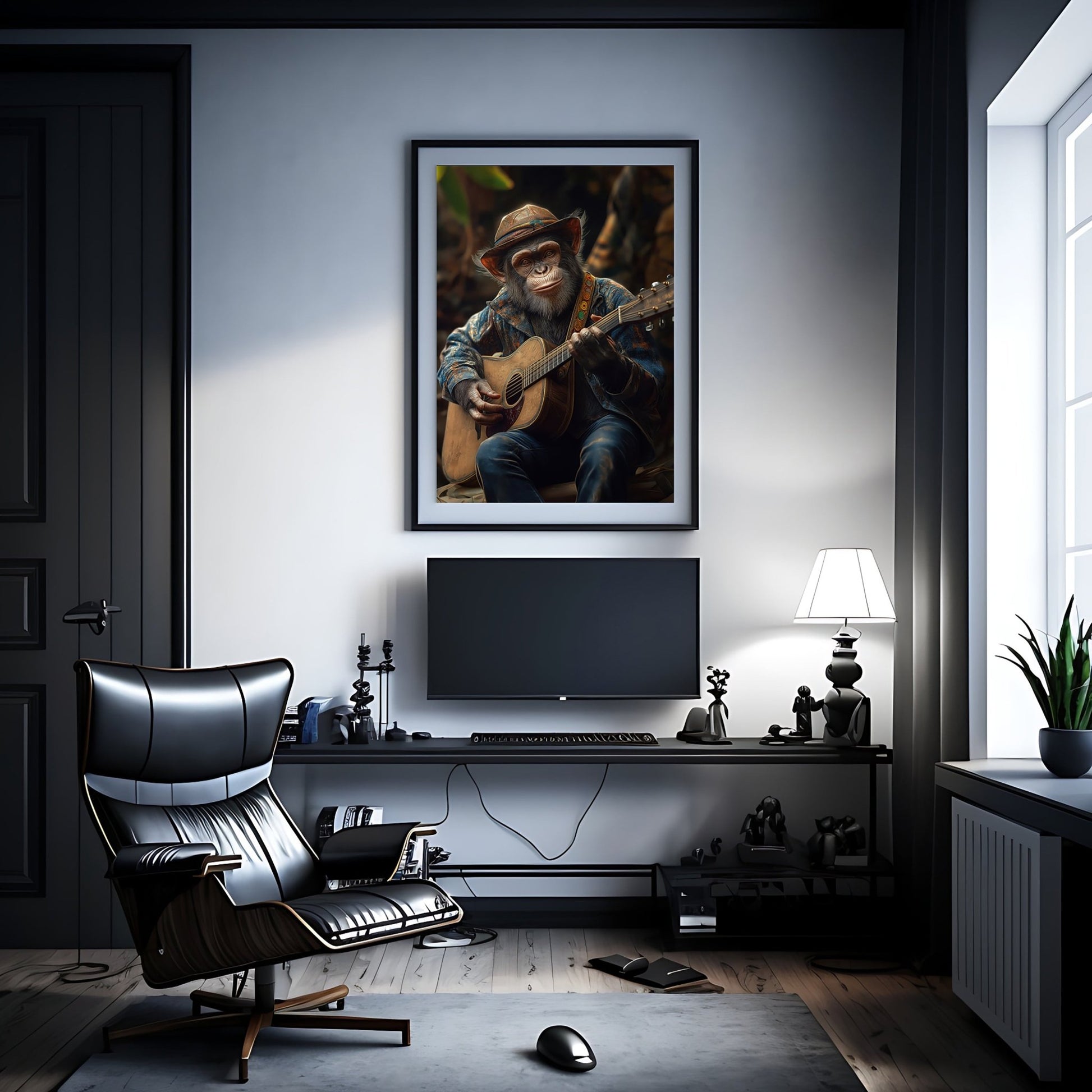 Country Monkey Digital Art Download - Luxuria Canvas
