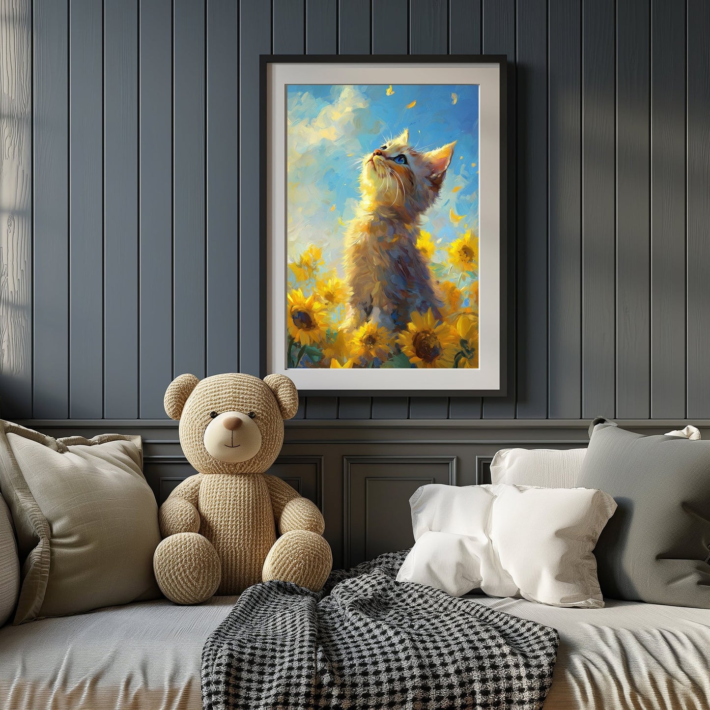 Sunflower Kitten, High Quality Digital Download - Luxuria Canvas