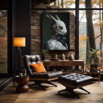 Cheongsam Rabbit Digital Art Download - Luxuria Canvas