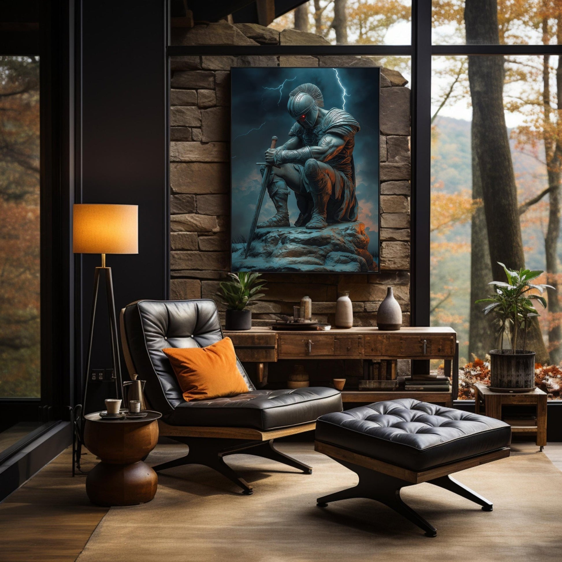 Battled Warrior Digital Art Download - Luxuria Canvas