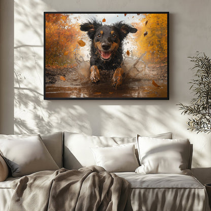 Doggy Mud Run Digital Art Download - Luxuria Canvas