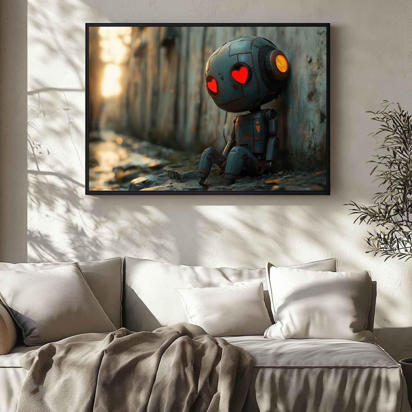 Sad Robot Digital Art Download - Luxuria Canvas