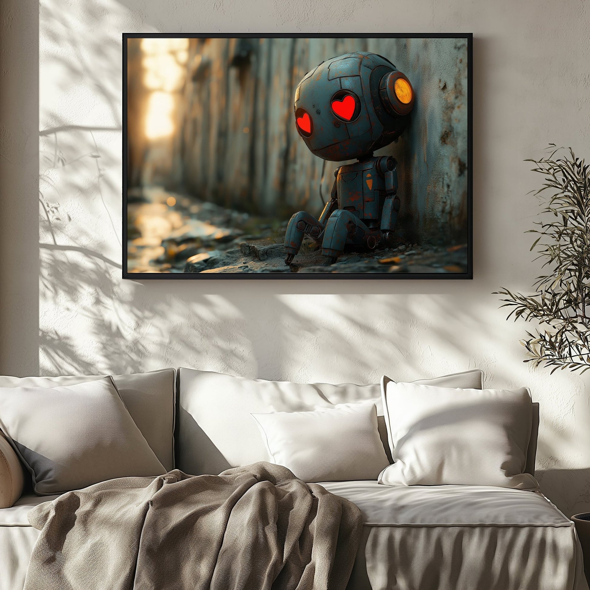 Sad Robot Digital Art Download - Luxuria Canvas