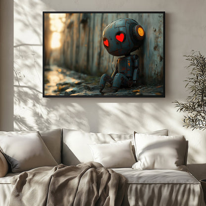 Sad Robot Digital Art Download - Luxuria Canvas