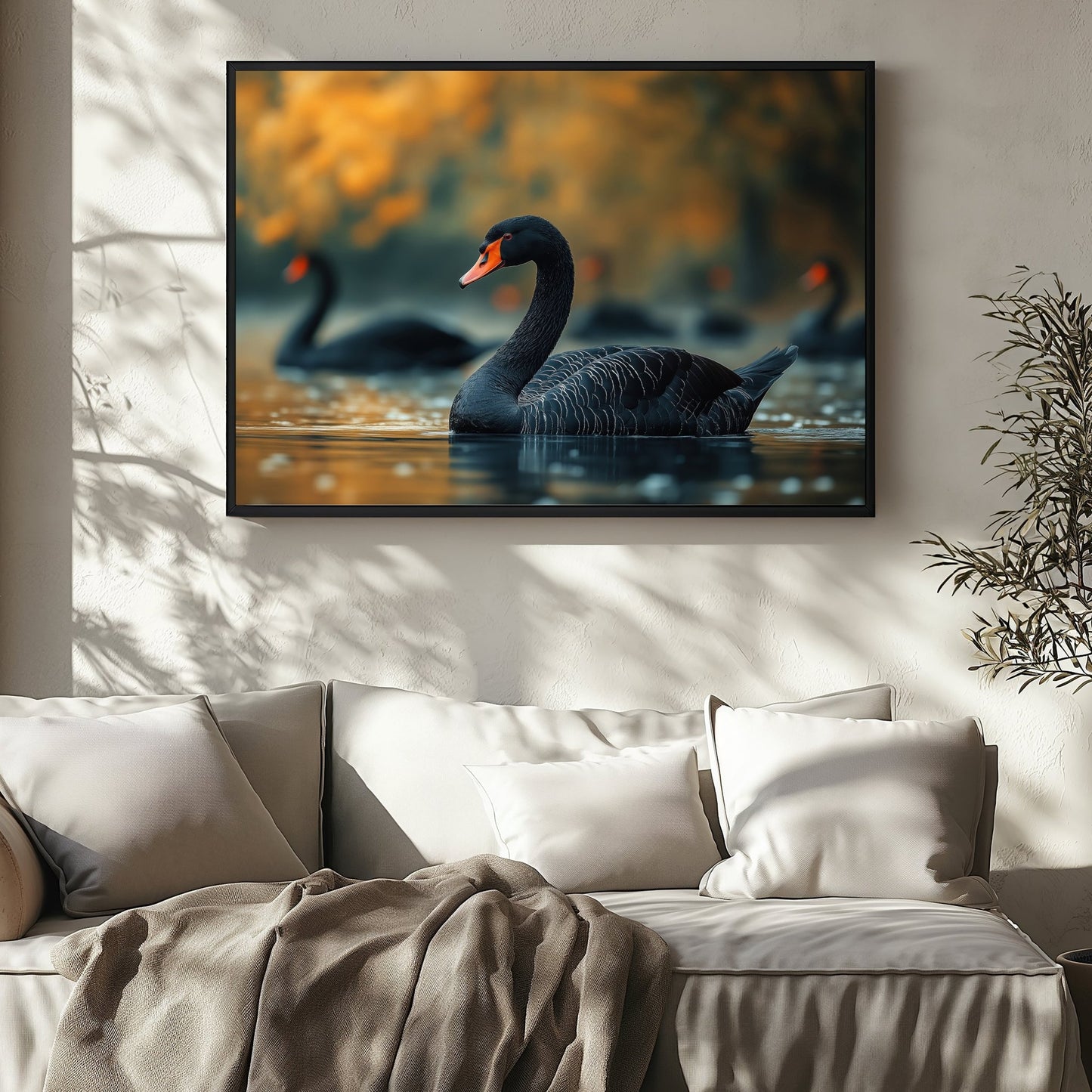 Black Swan Digital Art Download - Luxuria Canvas
