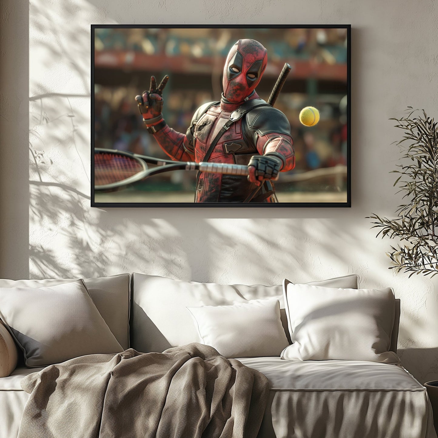 Deadpool Tennis Digital Art Download - Luxuria Canvas