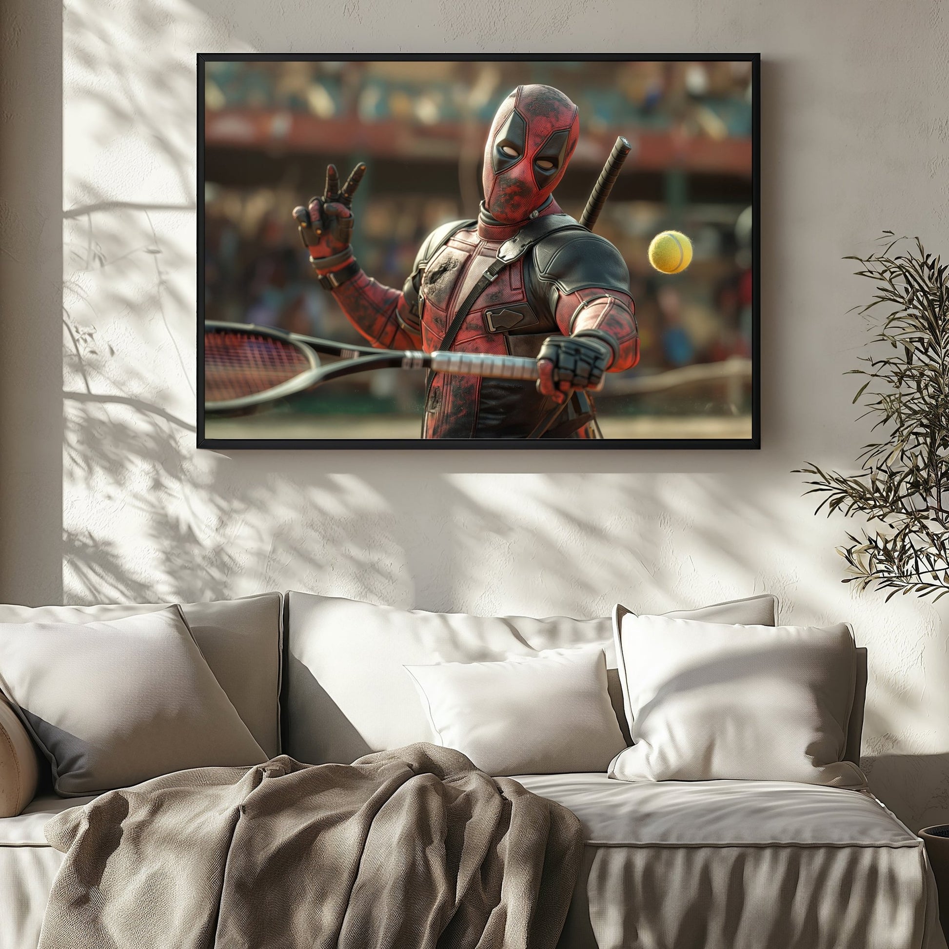 Deadpool Tennis Digital Art Download - Luxuria Canvas