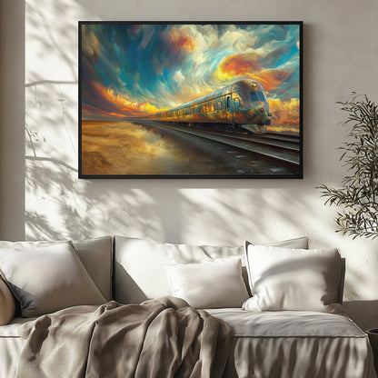 Surreal Dali Train Digital Art Download - Luxuria Canvas