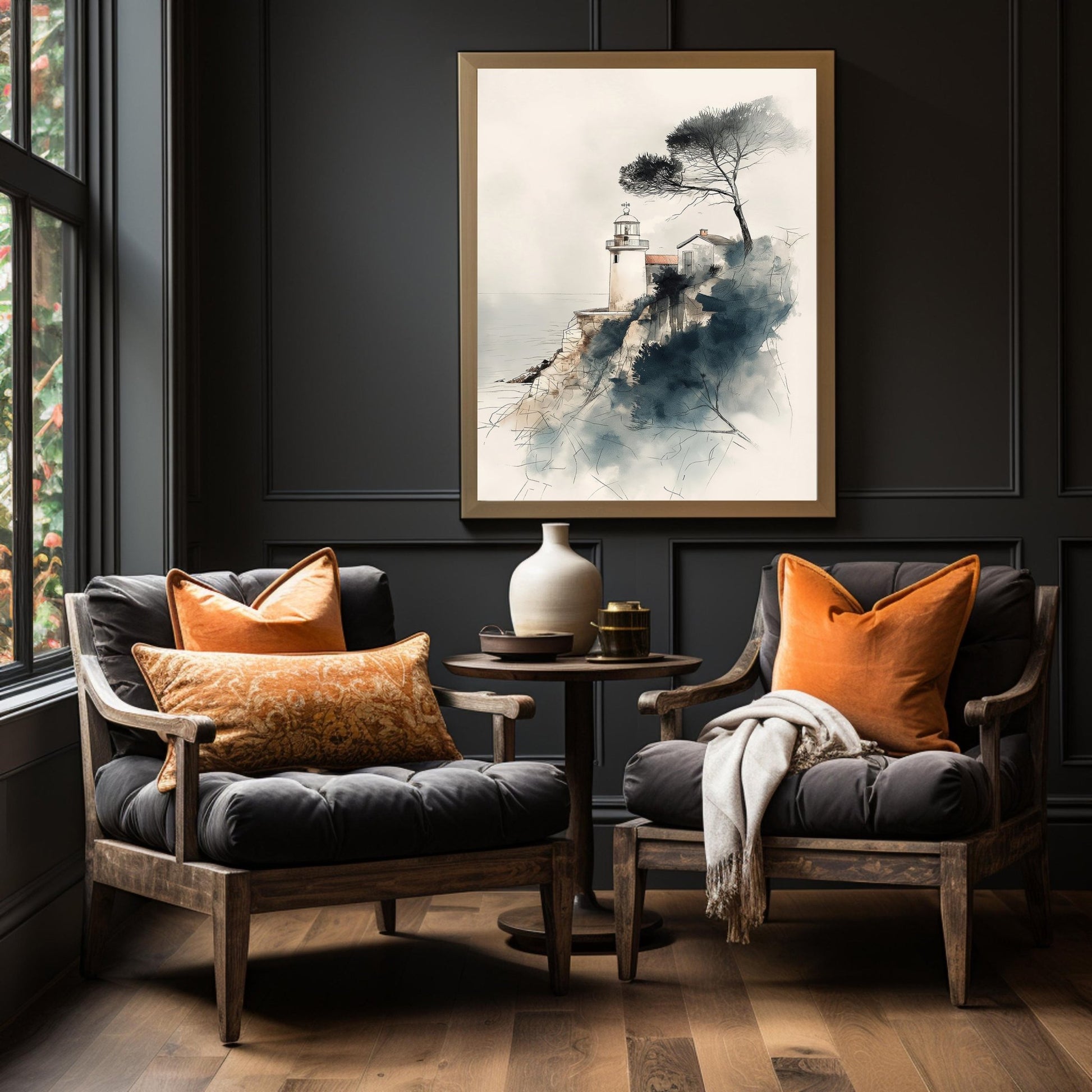 Oceanfront Lighthouse, High Quality Digital Download - Luxuria Canvas