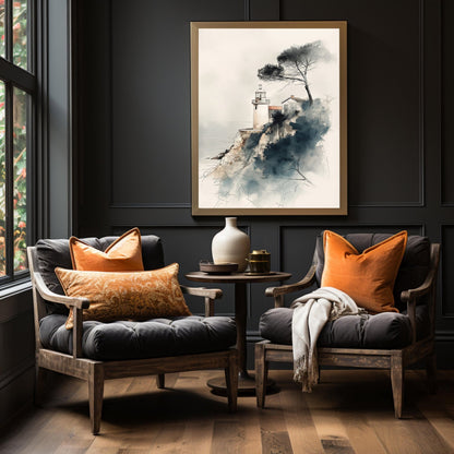 Oceanfront Lighthouse, High Quality Digital Download - Luxuria Canvas