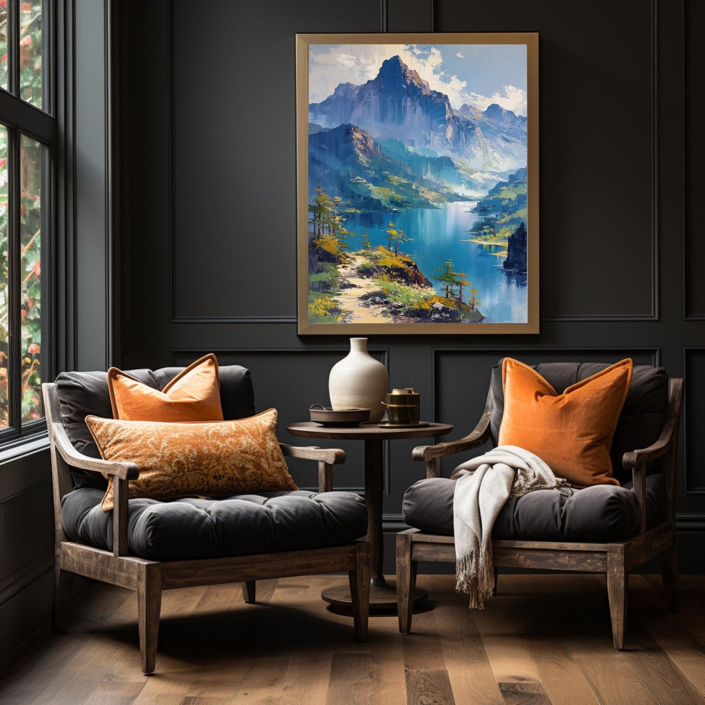 Mountain Clear Lake Digital Art Download - Luxuria Canvas