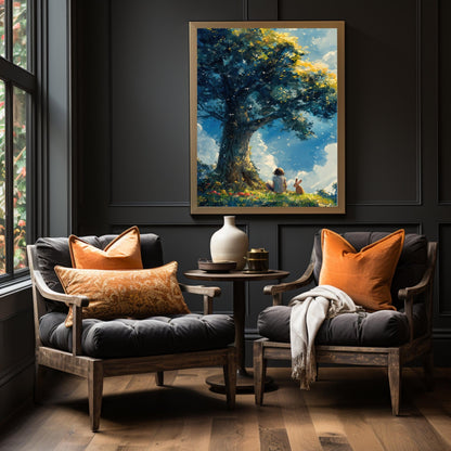 Reading Tree, High Quality Digital Download - Luxuria Canvas