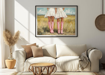 Cowgirls Pink Boots, High Quality Digital Download - Luxuria Canvas