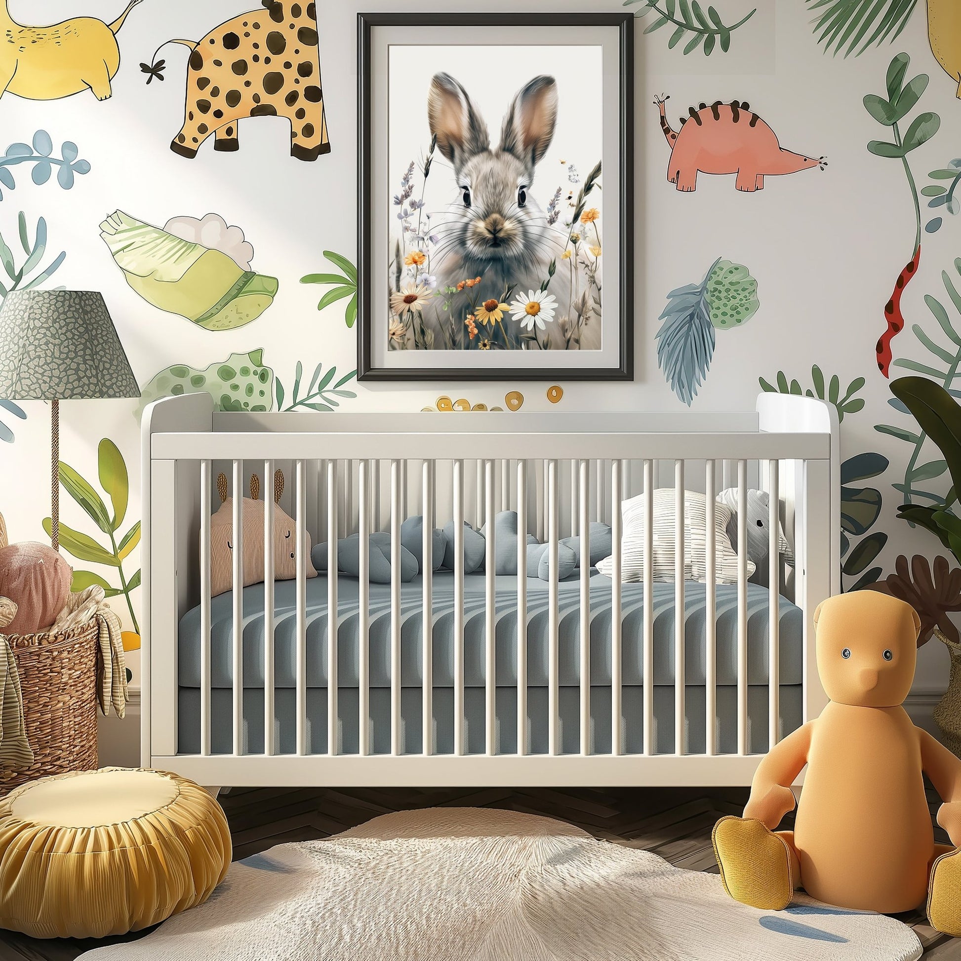 Floral Bunny, High Quality Digital Download - Luxuria Canvas