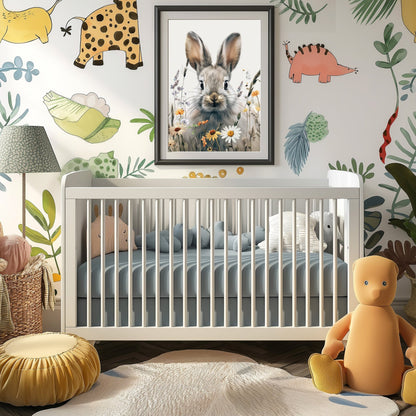 Floral Bunny, High Quality Digital Download - Luxuria Canvas