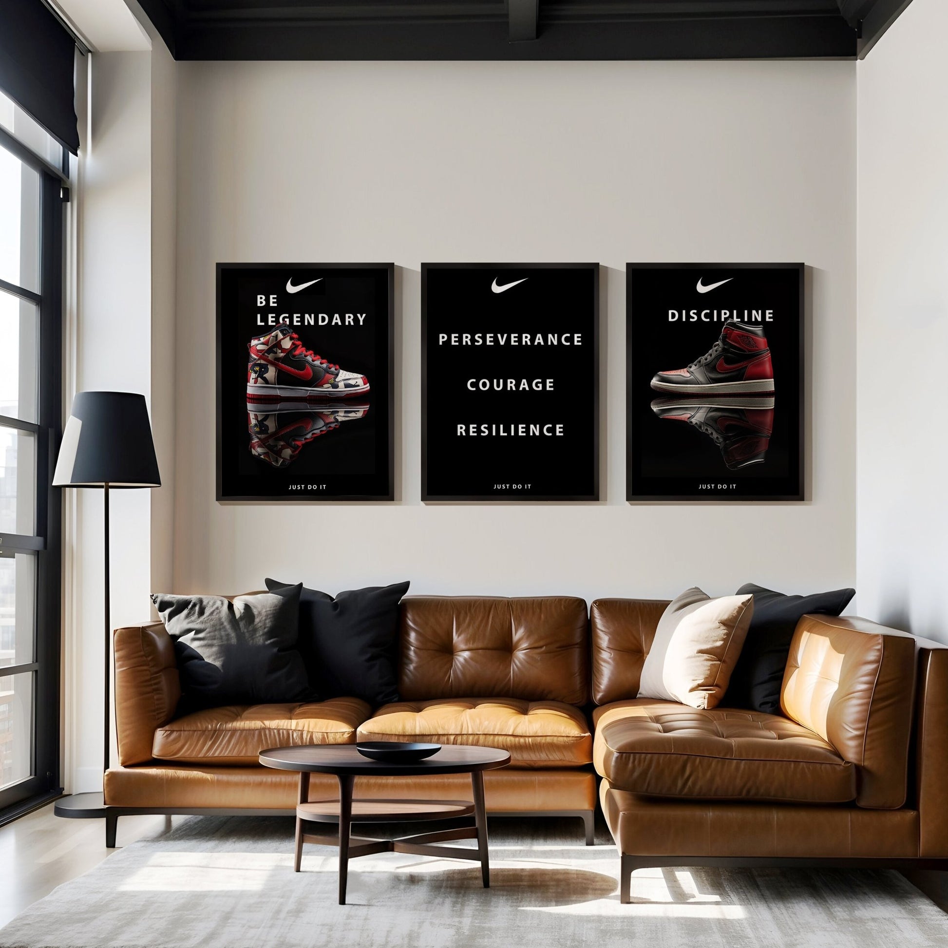 Nike Inspirational Set of 3 Digital Art Download - Luxuria Canvas