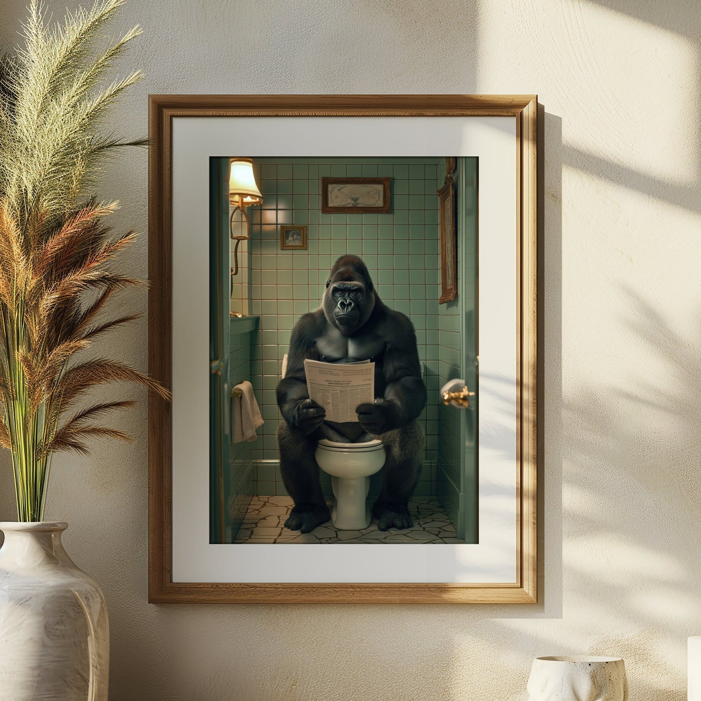 Gorilla Toilet Break, High Quality Digital Download - Luxuria Canvas